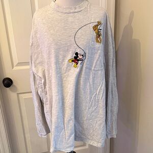 Disney Vintage Mickey and Pluto Shirt, Size XXL